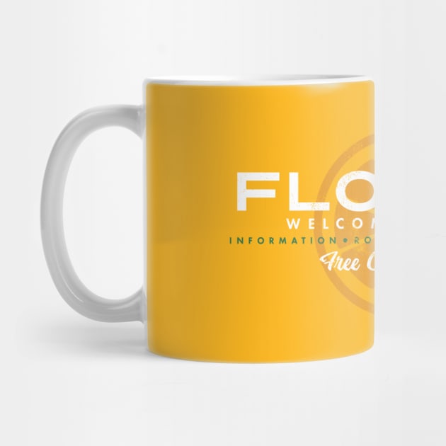 Florida Vintage Welcome Station - Orange by DMSC